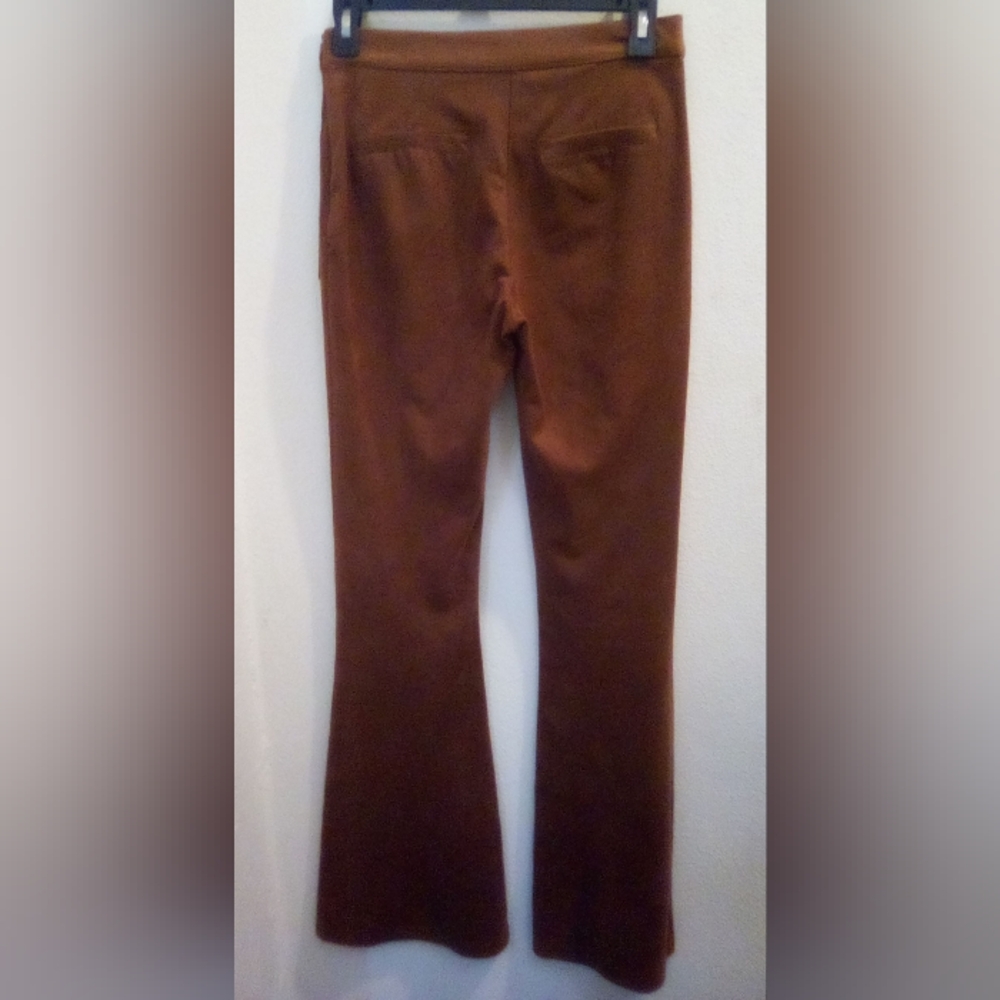 Forever 21  Faux Suede Flare Pants Size S Y2K - Picture 10 of 14